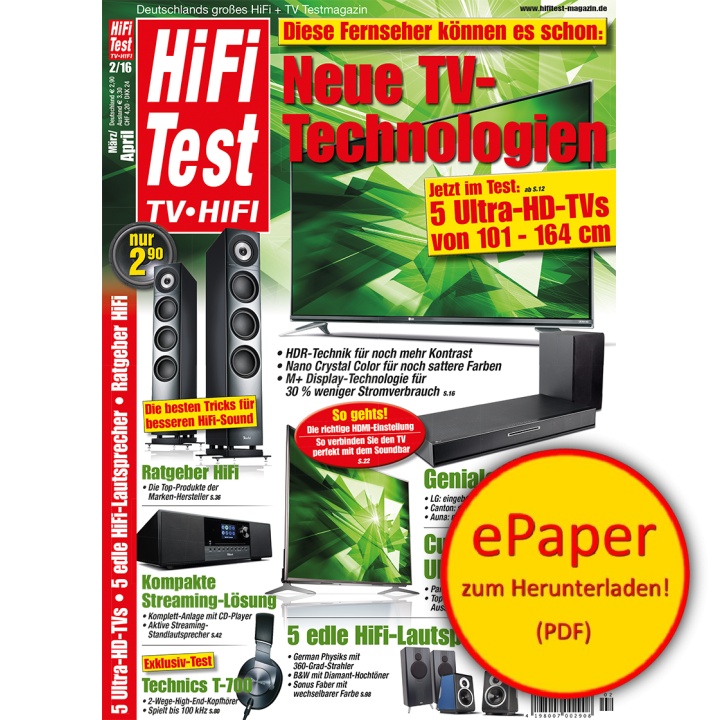 HIFI TEST TV VIDEO 2/2016 (epaper)