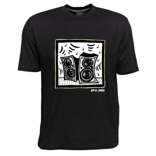 Pop Art T-Shirt von Art W. Orker, Motiv Lautsprecher