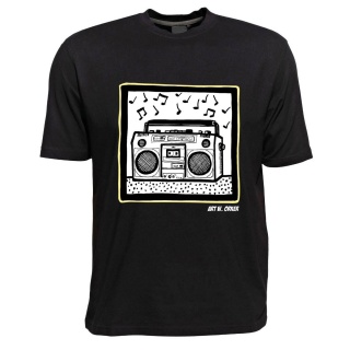 Pop Art T-Shirt von Art W. Orker, Motiv Ghettoblaster