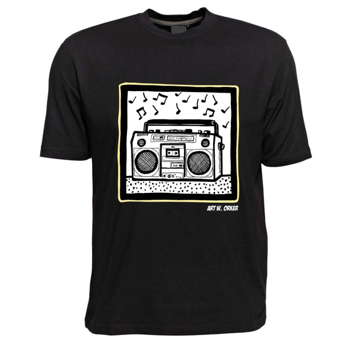 Pop Art T-Shirt von Art W. Orker, Motiv Ghettoblaster