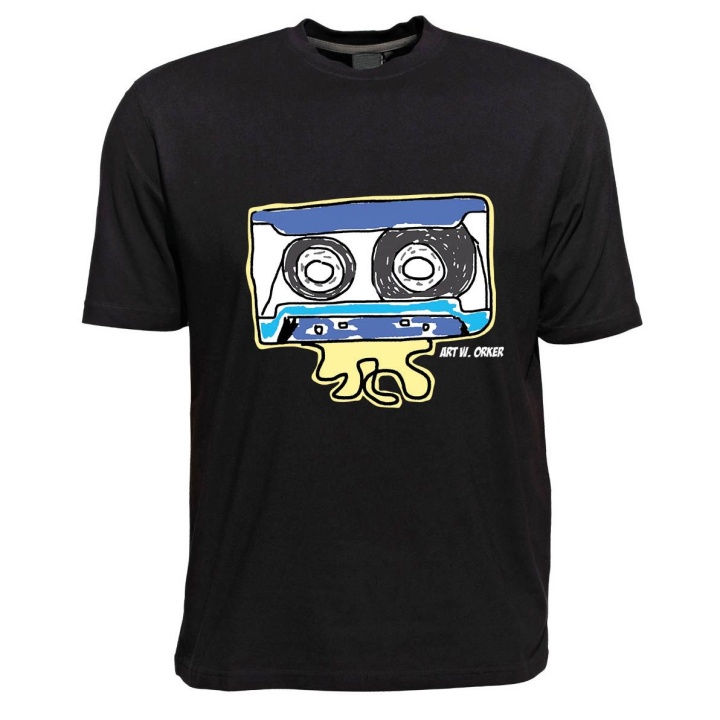 Pop Art T-Shirt von Art W. Orker, Motiv Kassette